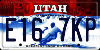 UT license plate E167KP