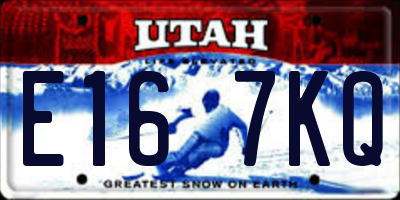 UT license plate E167KQ