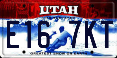 UT license plate E167KT