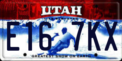 UT license plate E167KX