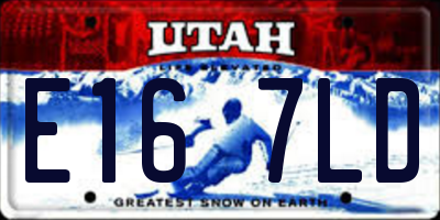UT license plate E167LD