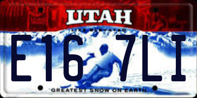 UT license plate E167LI