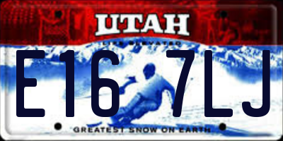 UT license plate E167LJ