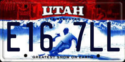 UT license plate E167LL