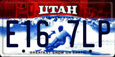 UT license plate E167LP