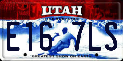 UT license plate E167LS