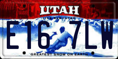 UT license plate E167LW