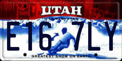 UT license plate E167LY