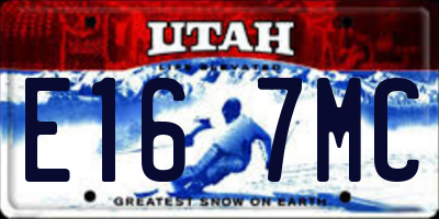 UT license plate E167MC