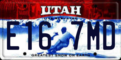 UT license plate E167MD