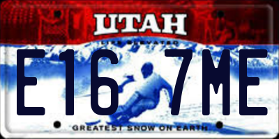UT license plate E167ME