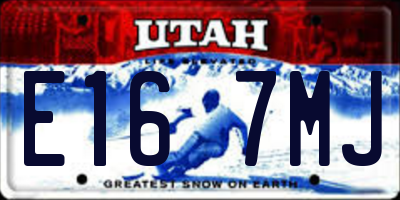 UT license plate E167MJ