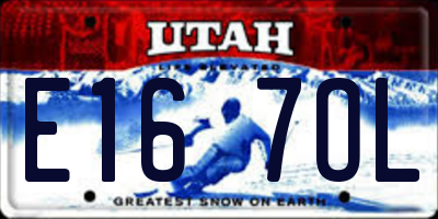 UT license plate E167OL