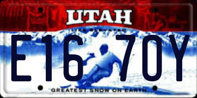 UT license plate E167OY