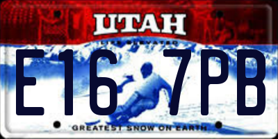 UT license plate E167PB