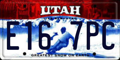 UT license plate E167PC