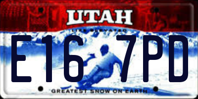 UT license plate E167PD