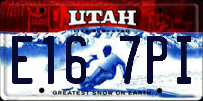 UT license plate E167PI