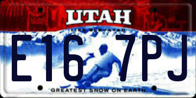 UT license plate E167PJ