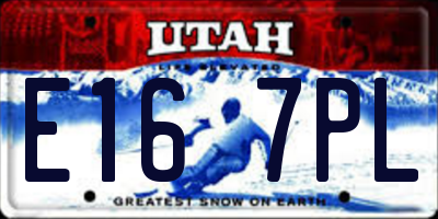 UT license plate E167PL
