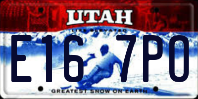 UT license plate E167PO