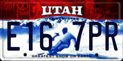 UT license plate E167PR