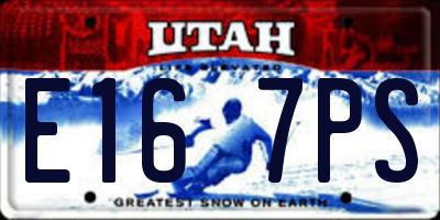 UT license plate E167PS