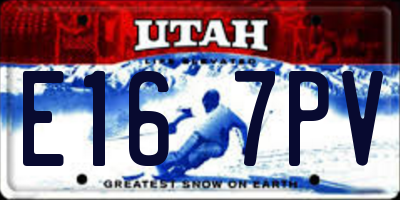 UT license plate E167PV