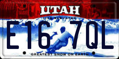 UT license plate E167QL