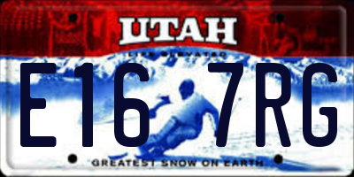 UT license plate E167RG