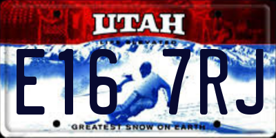 UT license plate E167RJ