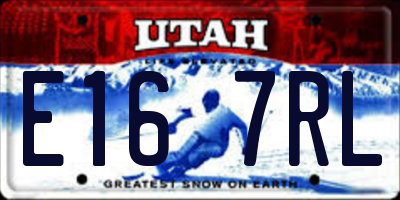 UT license plate E167RL