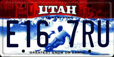 UT license plate E167RU