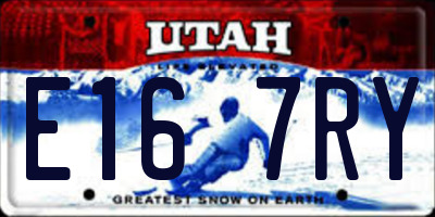 UT license plate E167RY