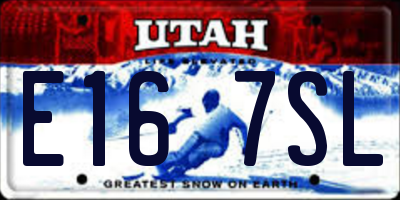 UT license plate E167SL