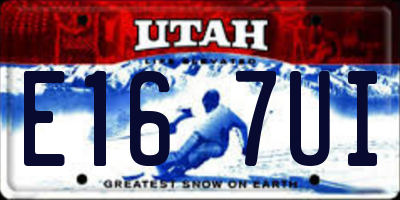 UT license plate E167UI