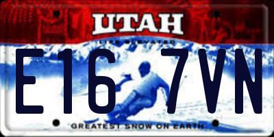 UT license plate E167VN