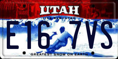 UT license plate E167VS