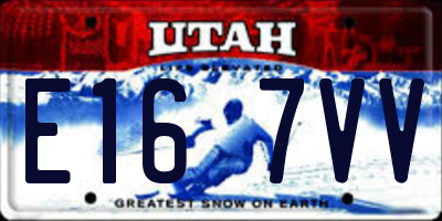 UT license plate E167VV