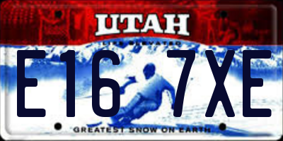 UT license plate E167XE