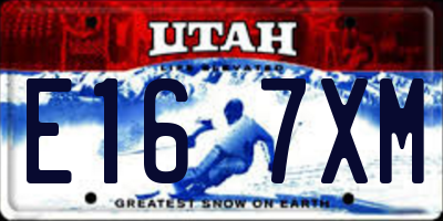 UT license plate E167XM