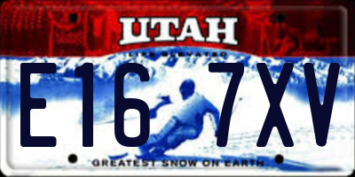 UT license plate E167XV