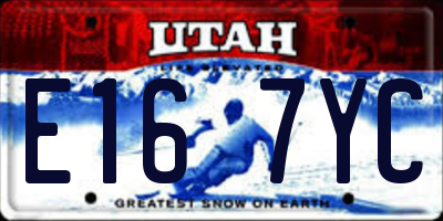 UT license plate E167YC