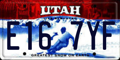 UT license plate E167YF