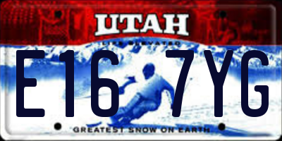 UT license plate E167YG