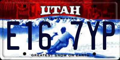 UT license plate E167YP