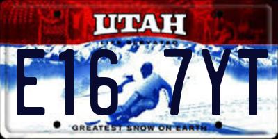 UT license plate E167YT