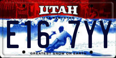 UT license plate E167YY