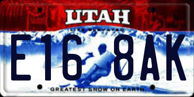UT license plate E168AK