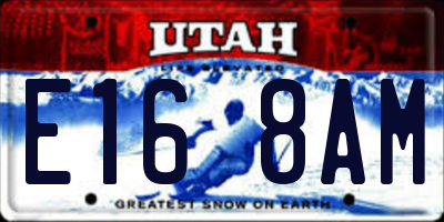 UT license plate E168AM